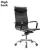 black vinyl PU leather Ribbed mid back swivel office Chair