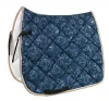 Blue Color Saddle Pad for pony, Cob, & full horse , Polyester & Cotton material, equestrian equipment western design,