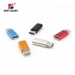 Blue mobile phone accessories usb-c to micro-b 5 pin female adapter