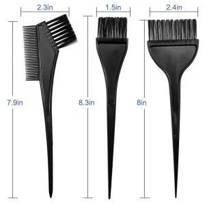 Bluk selling 4 pcs plastic salon Hair Dye Coloring Brush set Comb Bowl Durable hair brush