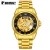 Import BOSCK mens luxury gold stainless steel mechanical skeleton watch from China