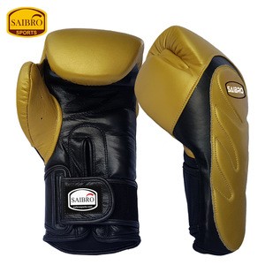 Boxing Gloves BGVL-6 Golden Black 12 OZ Sparring Training Gloves Muaythai Kickboxing MMA K1