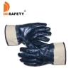 Bulk Heavy Duty Cheap Custom Industrial Blue Nitrile Rubber Coated Gloves Printed with Logo Price Ce 4112X
