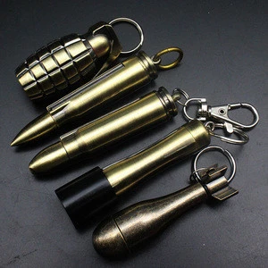 Bullet million matches waterproof metal permanent lighter match Emergency cigarette gas oil lighter windproof lighter keychain