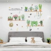 Butterfly Flower Plants Wall Stickers DIY Grass Decals Home Bedroom House Living Room Bedroom Hospital School Decoration