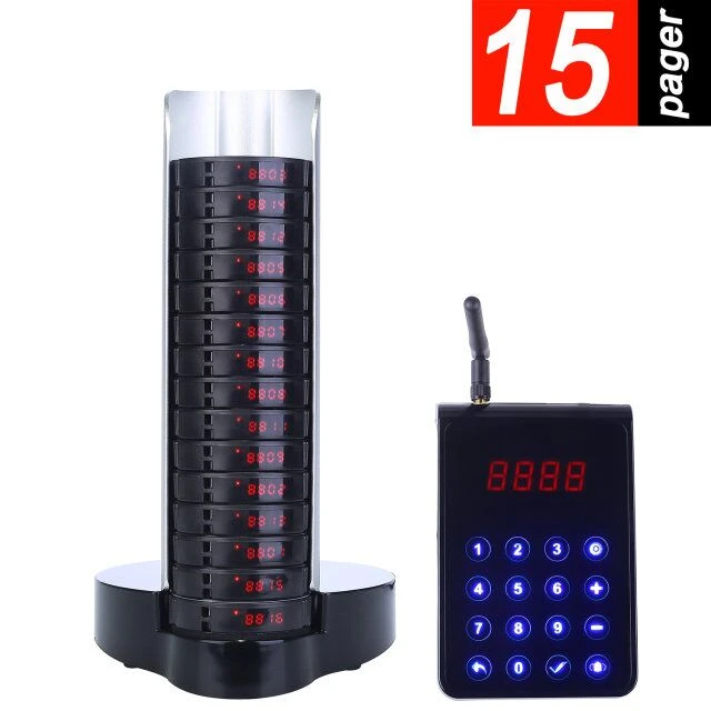 BYHUBYENG Vibrating Restaurant Pagers Restaurant Buzzer Pager Pager System CE FCC Full Water-proof Certified FM Distance>3000m