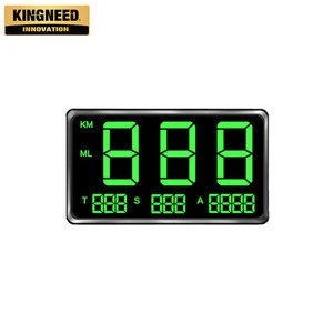 C80 Universal head up display with car clock digital speedometer