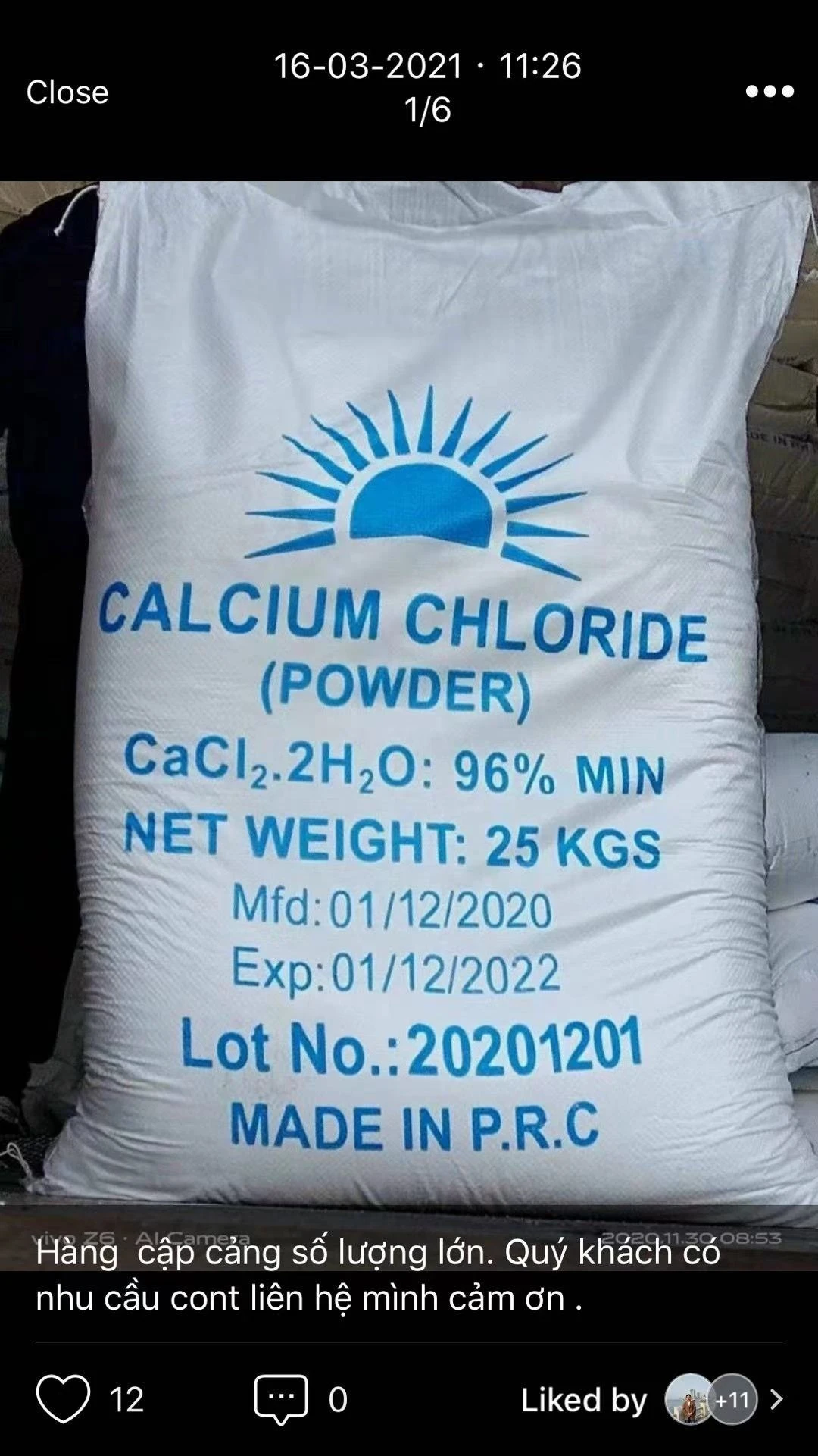calcium chloride powder 74%