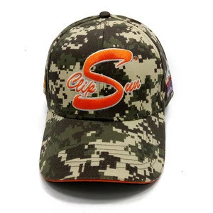 Camouflage Caps 3D Embroidered Logo Adults Outdoor Sports Camouflage Hats Custom Camo Baseball Caps
