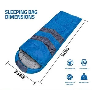 Camping Sleeping Bag - 3 Season Warm & Cool Weather - Summer, Spring, Fall, Lightweight, Waterproof For Adults & Kids - Camping