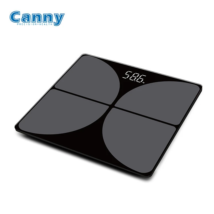 Canny 2020 China household tempered glass body digital bathroom personal electronic weighing scale