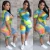 Import Casual sports suit T-shirt at home tie-dye suppliers for boutiques 2 piece women tie dye clothing from China