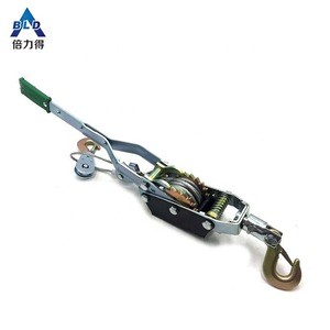 CE SGS approved Manufacturing 2T stationary wire rope  cable ratchet hand puller with double gear double hook