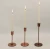 Import CH-31675 set of 3 Table top dinner rose gold metal candle holder for wed from China