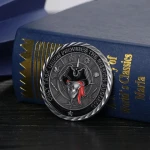 Challenge Coin Large Custom Metal Embossed Religious Stamping Soft Enamel Gold Silver Double Sided Challenge Coins