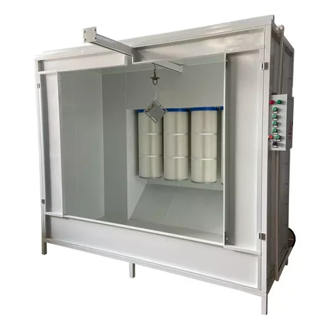 Buy Changhe Top Conveyor Rail Electrostatic Powder Coating Booth Spray ...