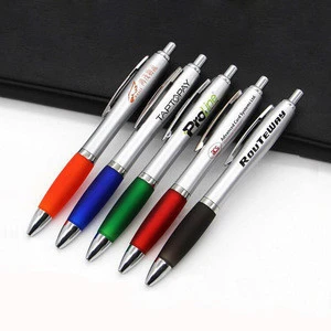 Cheap custom logo printed plastic ball pen
