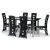 Import Cheap Dining Room Furniture Glass Dining table set with chairs from China