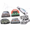 Cheap promotional custom paper car air freshener hanging with sealed plastic opp bag