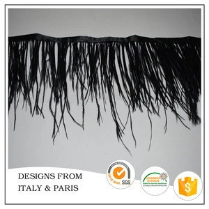 Chiffon pheasant feather fringe ostrich trimming for dress
