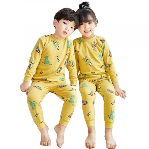 Children Clothes Wholesale Newborn Baby Clothes Kids Pajamas Set Cotton Child Clothing 100% Organic Cotton Full Breathable