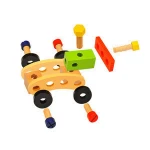 Children's Wooden Toolbox Simulation Screw Nut Disassembly Combination Toy Boy Play House Disassembly Toolbox Hand Assembly Tool