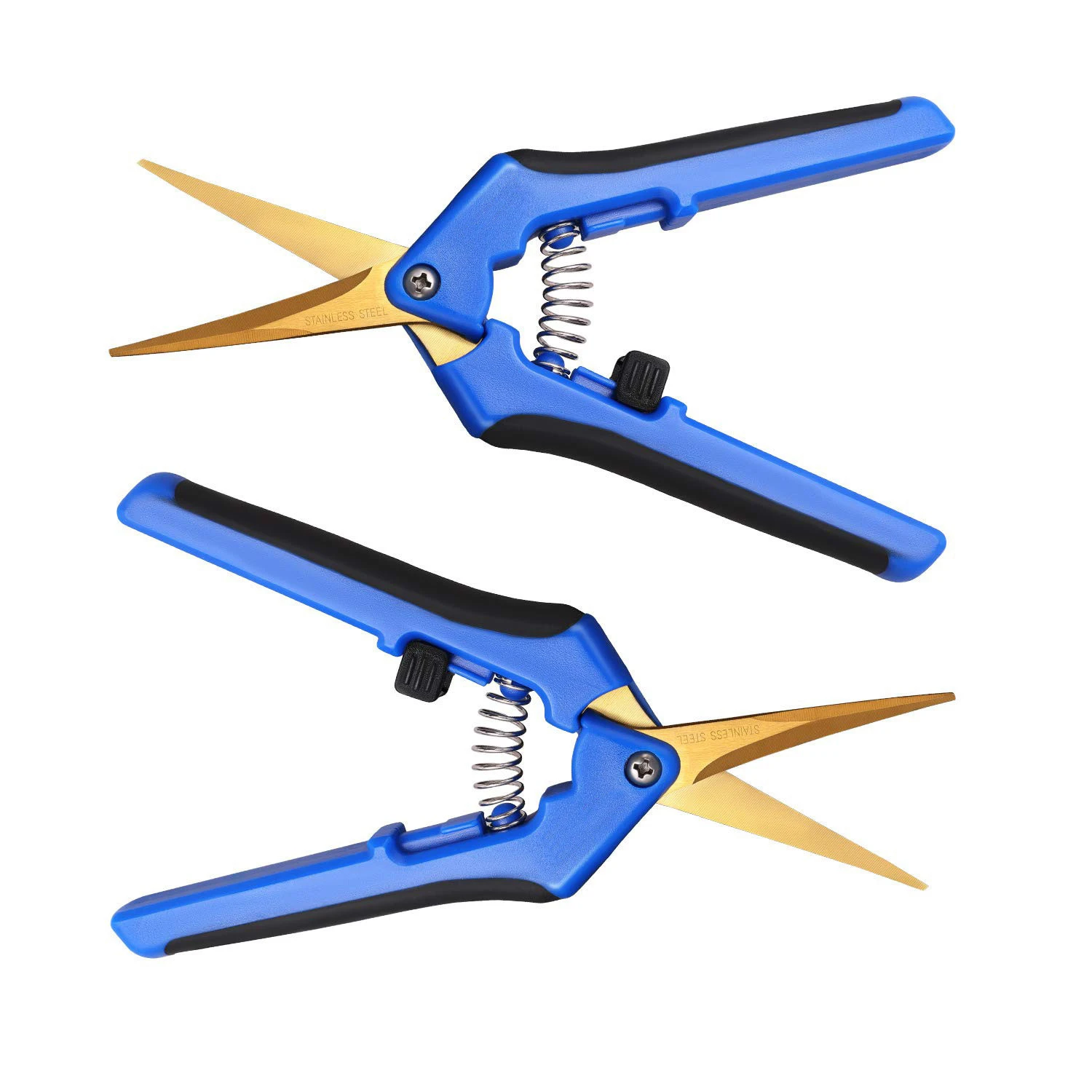 CHIN-UP Gardening Hand Pruner Pruning Shear with Titanium Coated Curved Precision Blades