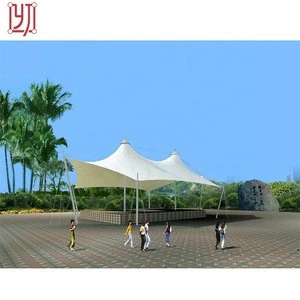 China factory PVDF cover Q235 steel cheap modular tensile umbrella architecture landscape skecth membrane structure