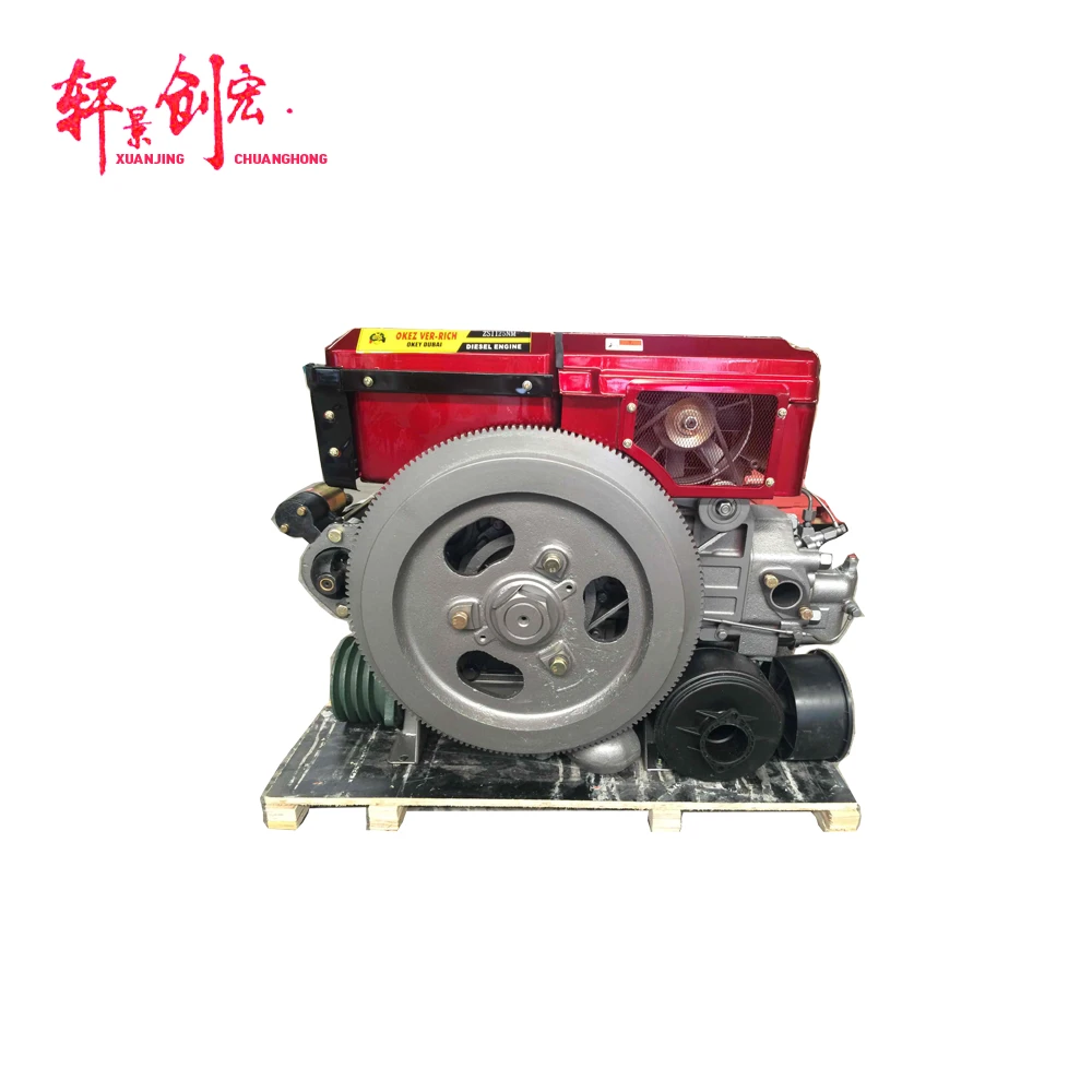 China manufacture agent,single -cylinder ZS1125NM water -cooled diesel engine ,with lamp