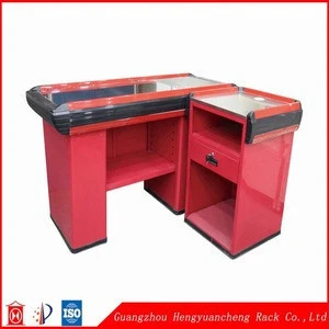 China Manufacture Customized Metal Cashier Checkout Counter for Supermarket