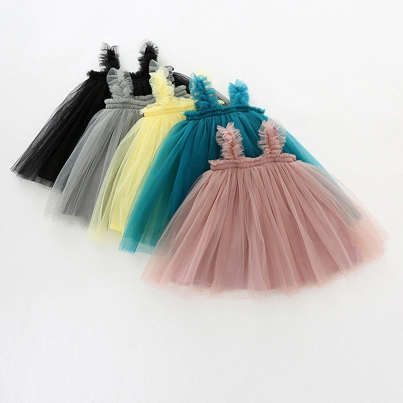 China Manufacturer Summer Solid Color Elegant Party Wear Lace Cute Children Girl Dress