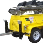 China Outdoor 7m diesel trailer light tower with metal halide lamp