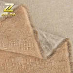 China wholesale jute material cotton jute fabric with washing treatment for shoulder bag