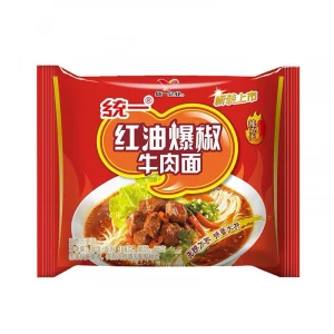 Chinese Dried Snack Food Refined Material Spicy Stewed Beef Taste Dry Instant Noodles