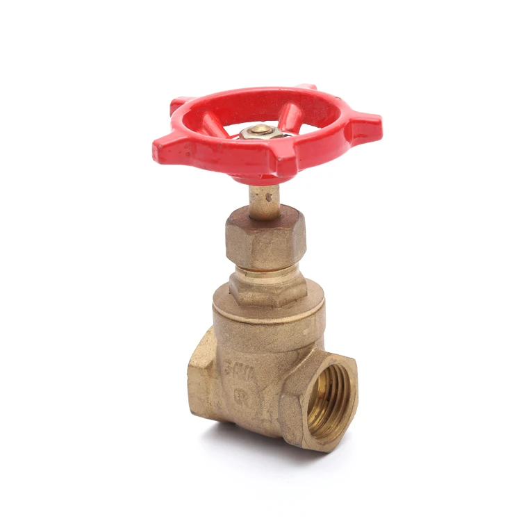 Chinese factory Red-Painted Foundy Iron Handwheel Female Thread forging brass cast gate valve