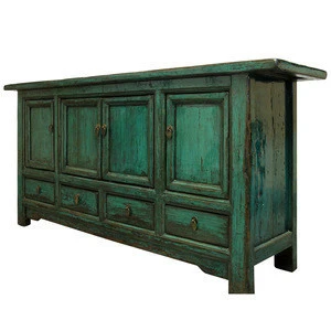 chinese old four drawers four doors Border cabinet vintage tv table for living room antique chinese reproduced sideboard