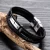 Import Christian Mens Genuine Leather Bracelet With Adjustable Clasp Braided Wrap Mens MultiLayer Leather Bracelet 2020 from China