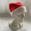 Christmas Decorations Red Gold Velvet Plush Border Christmas Hat Adult Santa Hat