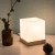 Import Chuse Amazon LED Light Bedside Table Lamp Square Glass Ice Lamp Creative Night Lamp from China