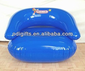 classic blue inflatable armchair for kids