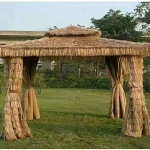 Classic roman garden patio gazebo outdoor pavilion with mosquito netting