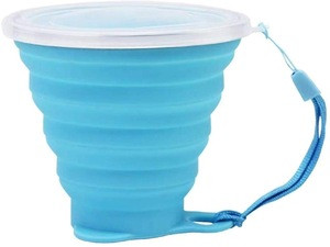 Collapsible Cups Travel Mugs Folding Camping Cups Lids Portable Drinking Cup Set