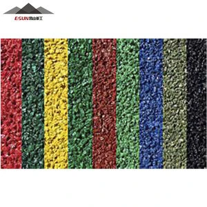 Colored parking lot landscaping paving fine ceramic gravel and sand
