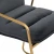 Import Commercial furniture gold plated metal legs black velvet armchair from China