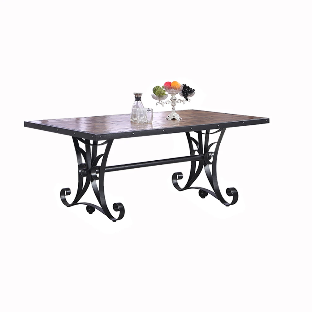 Concise Italian style outdoor indoor home furniture room dining table long