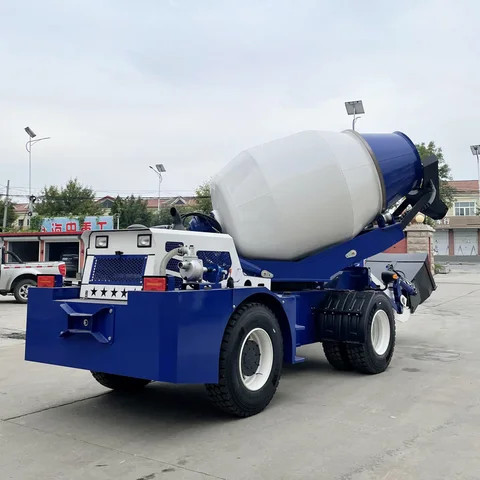 construction machinery quality concrete mixer automatic self-loading self loading concrete pan mixer