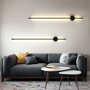 Contemporary contracted nordic minimalist lines Acrylic aluminum corridor wall lamp