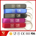 Convenient Colorful OEM Logo Aluminium Alloy Pocket Bottle Opener with Key Chain