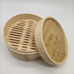 cookware set 10 inch handmade bamboo steamer 2 tier natural bamboo steamer
