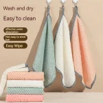 Coral Fleece Strong Water Absorption Dish Cloth Multipurpose Eco Cleaning Kitchen Dish Cloth